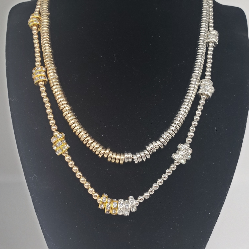 Gold Silver Necklace Handmade